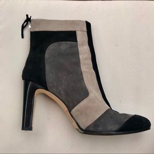 CAVALLINI Color Block Suede Ankle Boots NWOB